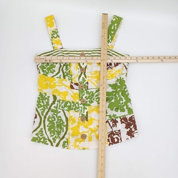 Tori Richard Floral Print Button Front Tank Top Women's 10 Preppy Boho Beach - Picture 10 of 10